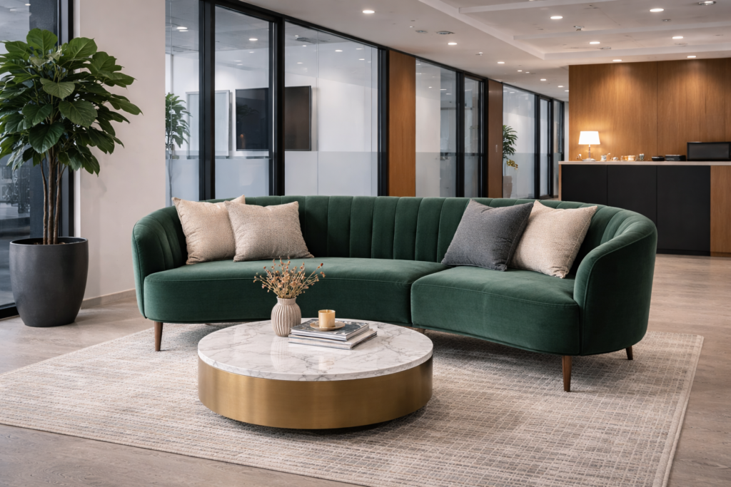 Opkoop van designmeubels uit een modern kantoorinterieur